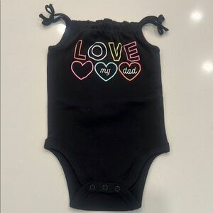 Kohls Black Onesie with Colorful 'Love My Dad' Design